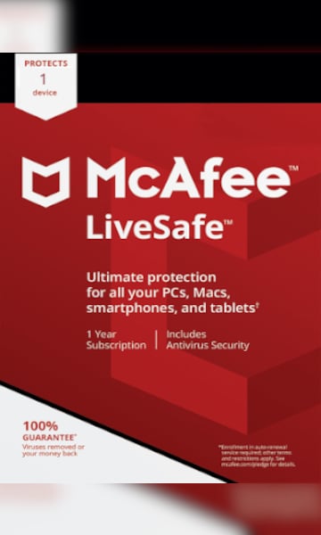 McAfee Livesafe 1 Device 1 Year