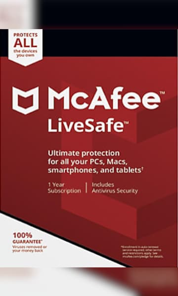 McAfee Livesafe Unlimited Device 1 Year